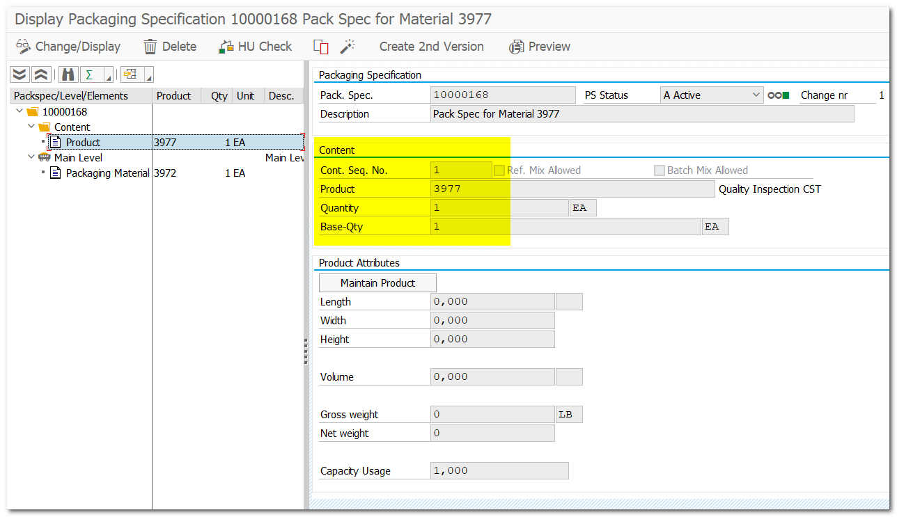 7. Package Specification – SAP Quick Guide